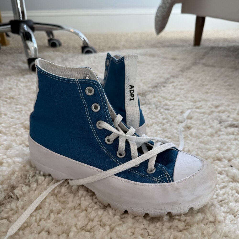 Custom Alpha Delta Pi Platform Converse Shoes - image 3